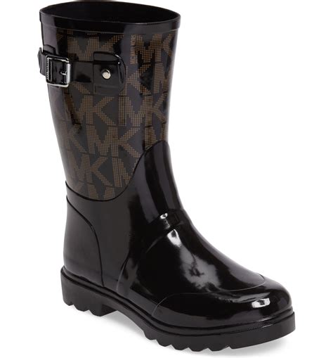 michael michael kors women's mk logo mid rainboot boot|Michael Kors rain boots girls.